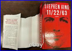 11/22/63, Stephen King, S/L, Hardcover, First Edition, Traycase