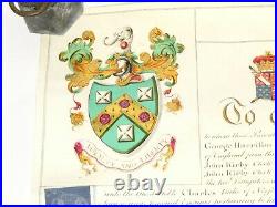 1811 Illuminated Grant of Arms 2 Seals Rev John Kirby Mayfield Sussex READ ALL