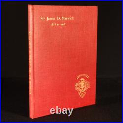 1909 Memoir of Sir James David Marwick Signed First Edition John Gray McKendr 1909 Memoir of Sir James David Marwick Signed First Edition John Gray McKendr