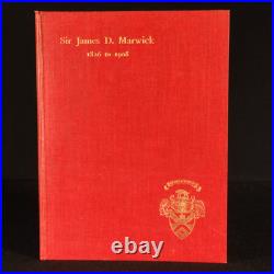1909 Memoir of Sir James David Marwick Signed First Edition John Gray McKendr