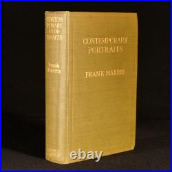1915 Contemporary Portraits Frank Harris First Edition Signed By Publisher