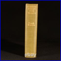 1915 Contemporary Portraits Frank Harris First Edition Signed By Publisher