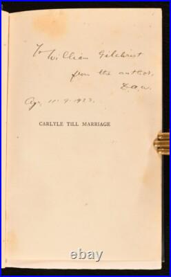 1923-9 5vol Carlyle David Alec Wilson First Edition Presentation Copy Signed