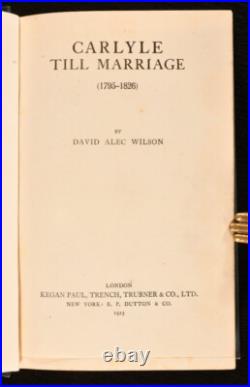 1923-9 5vol Carlyle David Alec Wilson First Edition Presentation Copy Signed