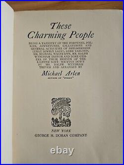 1924 Signed First Edition These Charming People Michael Arlen