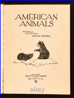 1929 American Animals by David Newell Signed First Edition