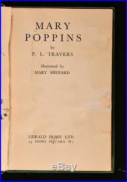 1934 Mary Poppins Signed First Edition P L Travers Fine Binding Presentation