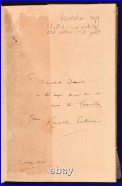 1939 The Turning Path by Ronald Bottrall First Edition Signed Presentation Co