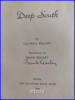 1942, 1st Printing, Ltd. Ed, Deep South, Caldwell Delaney, Illustrated, Signed