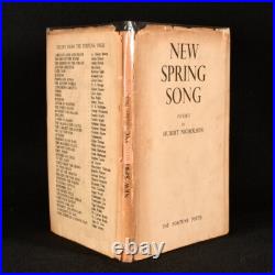 1943 New Spring Song Poems By Hubert Nicholson Signed First Edition Dust Wrap
