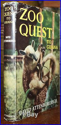 1956 Zoo Quest to Guiana Signed First Edition First Book by David ATTENBOROUGH