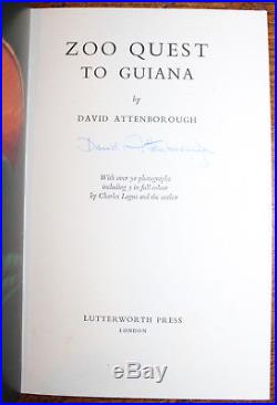1956 Zoo Quest to Guiana Signed First Edition First Book by David ATTENBOROUGH