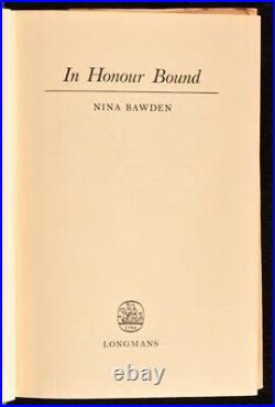 1961 In honour Bound Nina Bawden Signed First Edition Dustwrapper