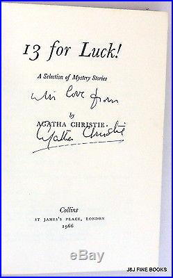 1966 13 For Luck! , Agatha Christie Signed Inscribed, First Edition Short Stories