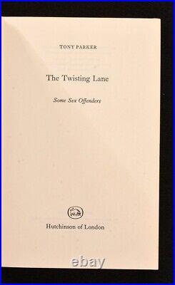 1969 The Twisting Lane Some Sex Offenders Tony Parker Signed First Edition D