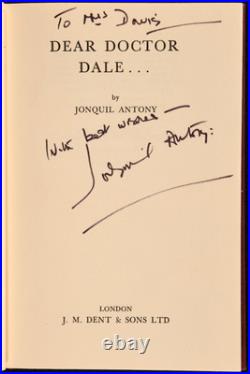 1970 Dear Doctor Dale by Jonquil Antony Signed First Edition Unclipped Dust W