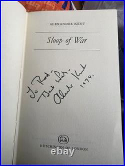 1972 Sloop Of War Alexander Kent Hand Signed First Edition