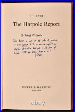 1972 The Harpole Report J. L. Carr First Edition Signed