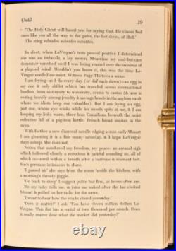 1973 Quill by Robert Steiner Signed First Edition