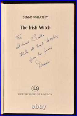 1973 The Irish Witch Dennis Wheatley Signed First Edition Dust Wrapper