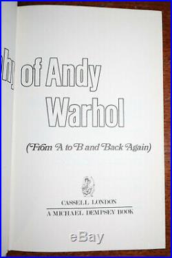 1975 The Philosophy of Andy Warhol A to B and Back Again SIGNED 1st Edition Soup