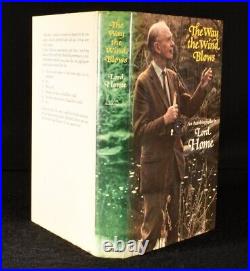 1976 The Way the Wind Blows Lord Home Signed First Edition
