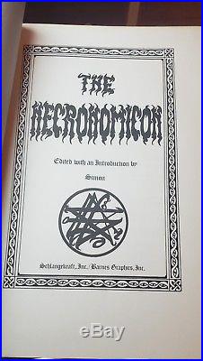 1977 First Edition Simon Necronomicon Book Signed Twice Schlangecraft