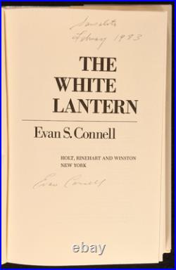 1980 The White Lantern by Evan S. Connell Signed First Edition Unclipped Dust