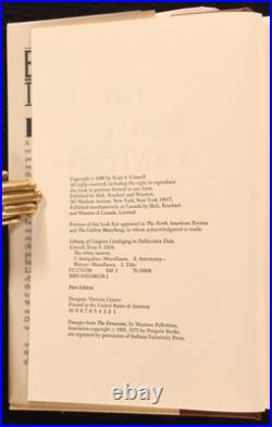 1980 The White Lantern by Evan S. Connell Signed First Edition Unclipped Dust