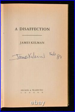 1989 A Disaffection James Kelman First Edition Signed