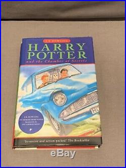 1998 Signed 1st Edition 2nd Print UK Harry Potter and the Chamber of Secret HC