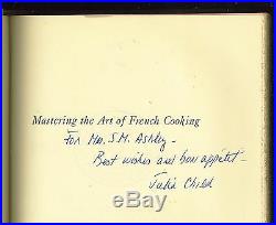 1st Edition Signed Julia Child 1961 Mastering the Art of French Cooking
