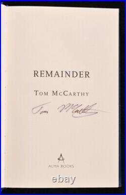2006 Remainder Tom McCarthy First UK Edition Dust Wrapper Signed