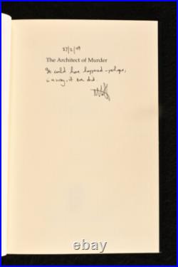 2009 The Architect of Murder Rafe McGregor Signed First Edition Dustwrapper