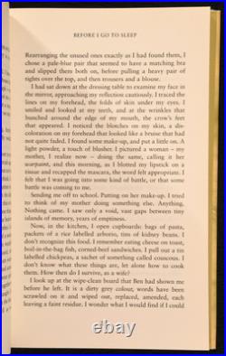 2011 Before I Go To Sleep by S. J. Watson First Edition First Impression Signed