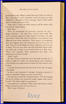 2011 Before I Go To Sleep by S. J. Watson First Edition First Impression Signed 2011 Before I Go To Sleep by S. J. Watson First Edition First Impression Signed