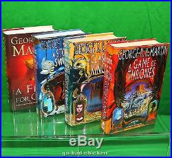 3 SIGNED A Game Of Thrones by George RR Martin U. K. 1st First Edition 4 Book Set