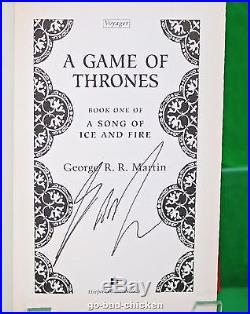 3 SIGNED A Game Of Thrones by George RR Martin U. K. 1st First Edition 4 Book Set