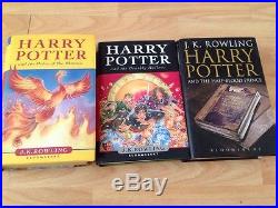 3 Signed First Edition Harry Potter Books