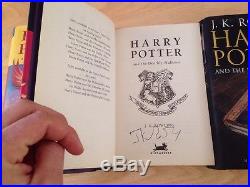 3 Signed First Edition Harry Potter Books