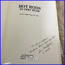 4 Author Signed DON MONTGOMERY 1st Edition Printed Hot Rod History Books Drake