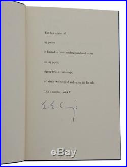 95 Poems E. E. CUMMINGS Signed Limited First Edition 1st 1958 EE Ninety Five