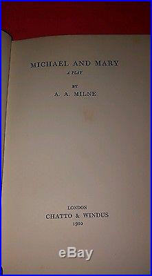 A. A. Milne SIGNED FIRST EDITION. AUTOGRAPH numbered. 85 out of 260. Michael & Mary