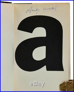 A A Novel by Andy Warhol, Signed First Edition