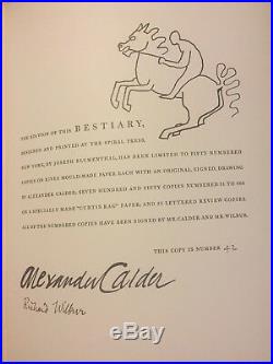 A Bestiary, 1955 First Edition, signed by Alexander Calder & Richard Wilber #42