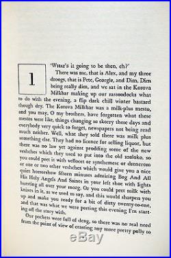 A Clockwork Orange Signed Anthony Burgess First Edition US 1st Printing Rare