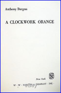A Clockwork Orange Signed Anthony Burgess First Edition US Rare 1st Printing