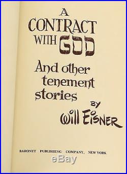 A Contract with God by WILL EISNER Signed First Edition 1978 Graphic Novel 1st