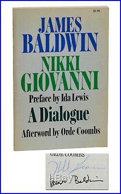 A Dialogue JAMES BALDWIN & NIKKI GIOVANNI SIGNED First Edition Review Copy 1973