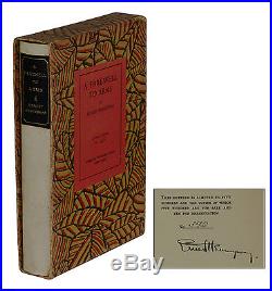 A Farewell to Arms ERNEST HEMINGWAY Signed Limited First Edition Autographed